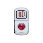 "Headlight" Rocker Switch Cover With Red Crystal