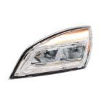 High Power Chrome LED Headlight For 2018-2024 Freightliner Cascadia-Driver - Image 5