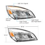 High Power Chrome LED Headlight For 2018-2024 Freightliner Cascadia-Passenger - Image 8