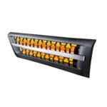 Hood Air Intake Grille With Amber LED For 2018-2024 Freightliner Cascadia 126 - Driver - Image 3