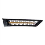 Hood Air Intake Grille With Amber LED For 2018-2024 Freightliner Cascadia 126 - Driver - Image 4