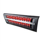 Hood Air Intake Grille With Red LED For 2018-2024 Freightliner Cascadia 126 - Driver - Image 3