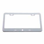 License Plate Frame With Bottom Mount LED Light Bar Cutout - Chrome (Bulk)