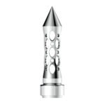 M30X3.5 Thread-On Daytona Style Spike Gearshift Knob With 9/10 Speed Adapter - Chrome/Vertical - Image 2