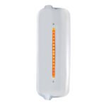 Mirror Cover With 14 LED 12" Light Bar For 2005 & Older Freightliner (Driver) - Amber LED/Amber Lens