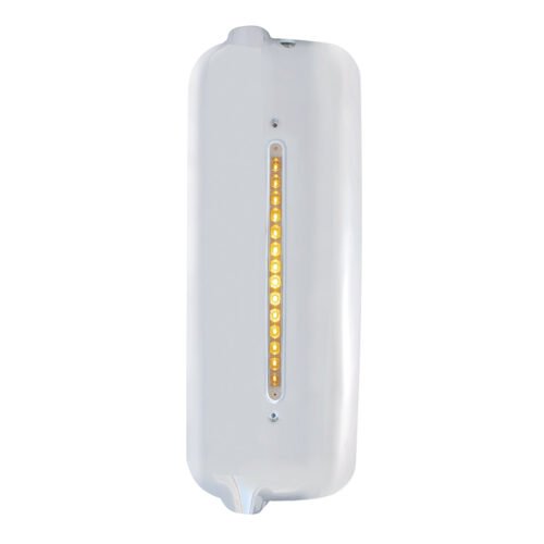 Mirror Cover With 14 LED 12" Light Bar For 2005 & Older Freightliner (Driver) - Amber LED/Clear Lens