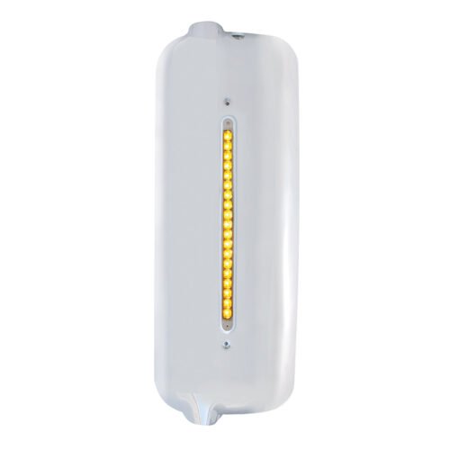 Mirror Cover With 19 Amber LED 12" Reflector Light Bar For Pre-2005 FL Century- Driver -Clear Lens