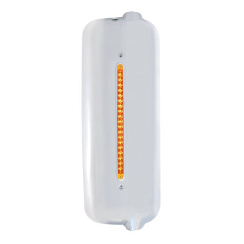 Mirror Cover With 19 Amber LED 12" Reflector Light Bar For Pre-2005 FL Century- Passenger -Amber Lens