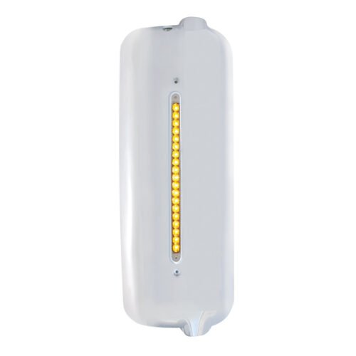 Mirror Cover With 19 Amber LED 12" Reflector Light Bar For Pre-2005 FL Century- Passenger -Clear Lens
