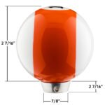 Number 13 Pool Ball Gearshift Knob - Gloss Orange Striped - Image 3
