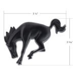 Plastic Bucking Horse Emblem - Matte Black - Image 6