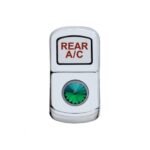 "Rear A/C" Rocker Switch Cover With Green Crystal