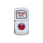 "Rear A/C" Rocker Switch Cover With Red Crystal