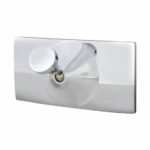 Rectangular Chrome Plated Aluminum Interior Rear View Mirror With Glue-On Mount - Image 2