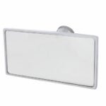 Rectangular Chrome Plated Aluminum Interior Rear View Mirror With Glue-On Mount - Image 3