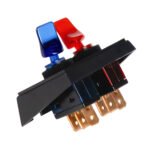 Red & Blue Illum Duckbills in Panel Mount Combo 20 Amp 12V S.P.S.T. On/Off 1 Set.