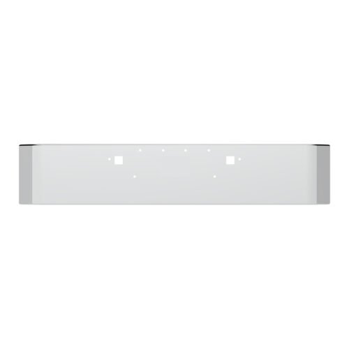 SS Clad Aluminum Bumper For 2008-2023 Peterbilt 389 - Curved Ends
