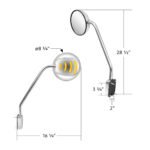 SS Hood Mirror Assembly W/ Sequential LED Turn Signal For 2013-2021 Kenworth T680 & Peterbilt 579 - Passenger - Image 10
