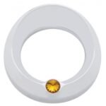 Signature Series Gauge Bezel With Visor & Crystal For 3-3/4" DIA Speed/Tachometer Gauge - Amber Crystal
