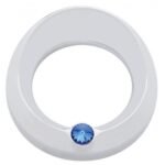 Signature Series Gauge Bezel With Visor & Crystal For 3-3/4" DIA Speed/Tachometer Gauge - Blue Crystal