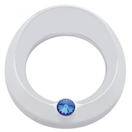 Signature Series Gauge Bezel With Visor & Crystal For 3-3/4" DIA Speed/Tachometer Gauge - Blue Crystal