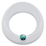 Signature Series Gauge Bezel With Visor & Crystal For 3-3/4" DIA Speed/Tachometer Gauge - Green Crystal