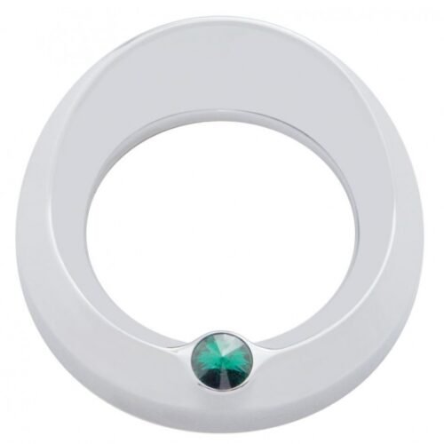 Signature Series Gauge Bezel With Visor & Crystal For 3-3/4" DIA Speed/Tachometer Gauge - Green Crystal