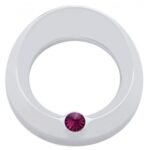Signature Series Gauge Bezel With Visor & Crystal For 3-3/4" DIA Speed/Tachometer Gauge - Purple Crystal