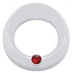 Signature Series Gauge Bezel With Visor & Crystal For 3-3/4" DIA Speed/Tachometer Gauge - Red Crystal