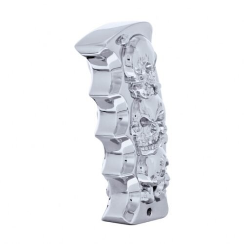 Skulls Pistol Grip Gearshift Knob - Chrome