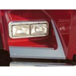 Stainless 2007+ Kenworth T800 Curved Glass Models Fender Guards - Image 2
