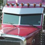 Stainless 3 PC. Windshield Trim For 1987+ Peterbilt 379/386/388/389 - Image 2