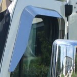 Stainless Door Window Vent Visor For 2008-2017 Freightliner Cascadia (Pair) - Image 3