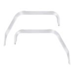 Stainless Door Window Vent Visor For 2018-2024 Freightliner Cascadia (Pair)