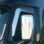 Stainless Door Window Vent Visor For 2018-2024 Freightliner Cascadia (Pair) - Image 3