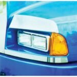 Stainless Kenworth T600 Above Headlight Fender Guards - Image 2