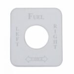 Stainless Steel Switch Name Plate For Kenworth - Fuel Level Left/Right