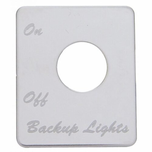 Stainless Steel Switch Name Plate For Peterbilt - Backup Light