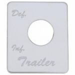 Stainless Steel Switch Name Plate For Peterbilt - Trailer Air Suspension