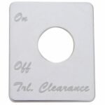 Stainless Steel Switch Name Plate For Peterbilt - Trailer Clearance