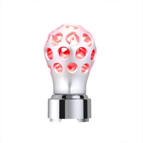 Thread-On Annodized Phoenix Style Ball Gearshift Knob With LED 9/10 Speed Adpater-Red LED