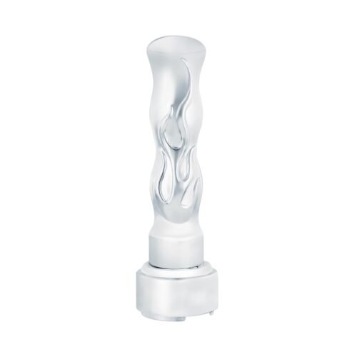 Thread On Flame Gearshift Knob With Adapter For Eaton Fuller 9/10 Speed - Chrome