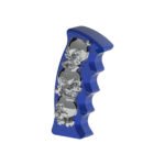Thread-On Skulls Pistol Grip Gearshift Knob - Indigo Blue With Chrome Skulls - Image 4