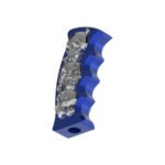 Thread-On Skulls Pistol Grip Gearshift Knob - Indigo Blue With Chrome Skulls - Image 5