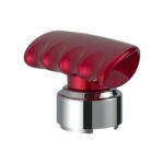 Thread-On T-Shape Gearshift Knob With Chrome 9/10 Speed Adapter - Candy Red - Image 2