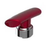 Thread-On T-Shape Gearshift Knob With Chrome 9/10 Speed Adapter - Candy Red - Image 4