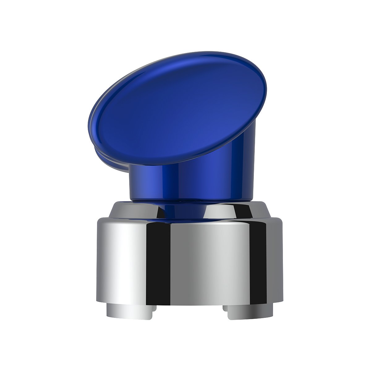 Thread-On-T-Shape-Gearshift-Knob-With-Chrome-910-Speed-Adapter-Indigo-Blue-2 Thread-On T-Shape Gearshift Knob With Chrome 9/10 Speed Adapter - Indigo Blue - Image 3