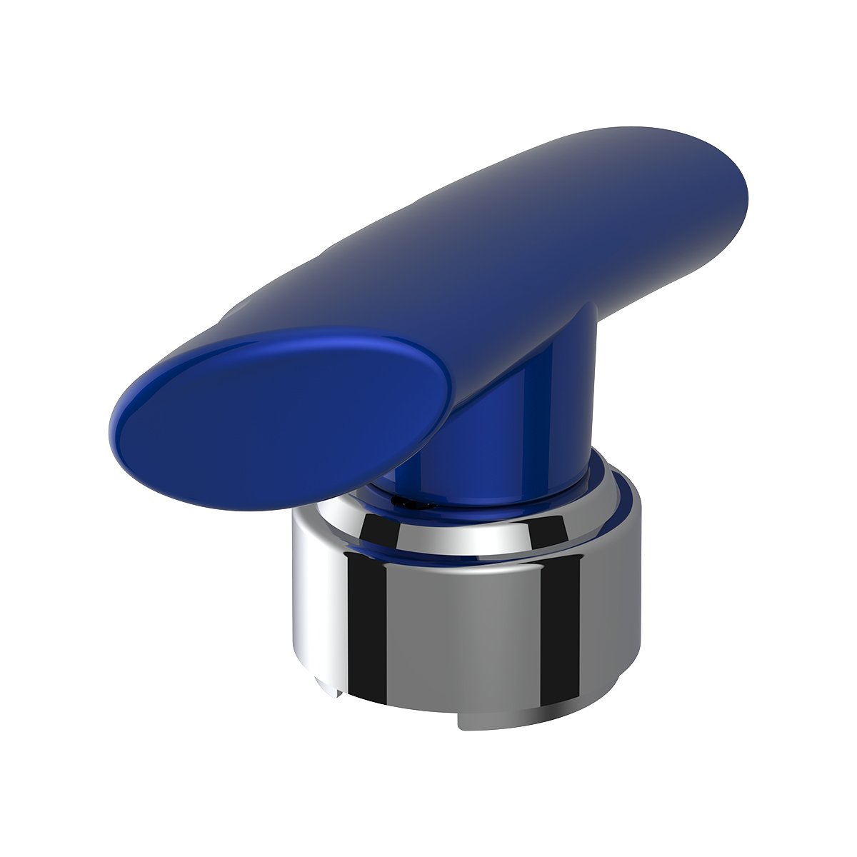 Thread-On-T-Shape-Gearshift-Knob-With-Chrome-910-Speed-Adapter-Indigo-Blue-3 Thread-On T-Shape Gearshift Knob With Chrome 9/10 Speed Adapter - Indigo Blue - Image 4