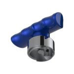 Thread-On T-Shape Gearshift Knob With Chrome 9/10 Speed Adapter - Indigo Blue - Image 6