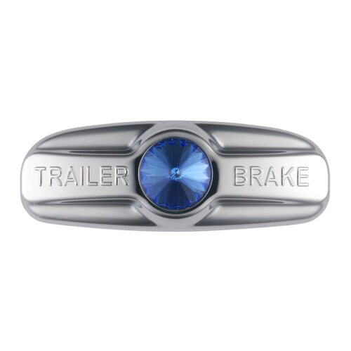 Trailer Brake Cover W/Crystal For Freightliner Century (1996-2011), Columbia (2001-2017) - Blue Crystal